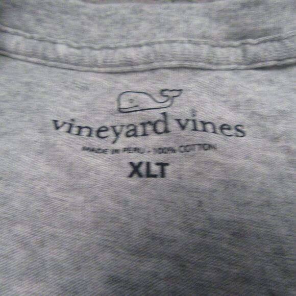 Vineyard Vines Mens Long Sleeve T-Shirt XLT Gray Patriotic American Flag Tee NEW - Picture 4 of 10